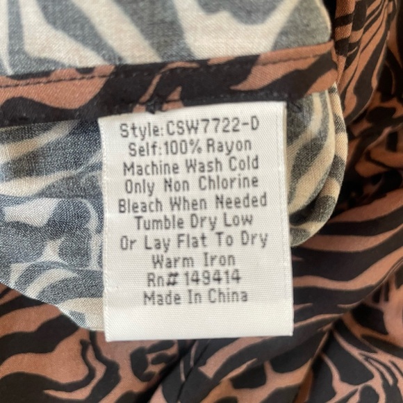 Johnny Was Animal Print Pants in Black and Brown - Picture 5 of 8